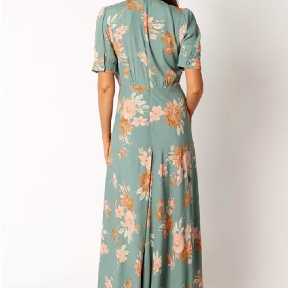Petal & Pup Pink and Green Flutter Sleeve Sundress - Picture 4 of 5